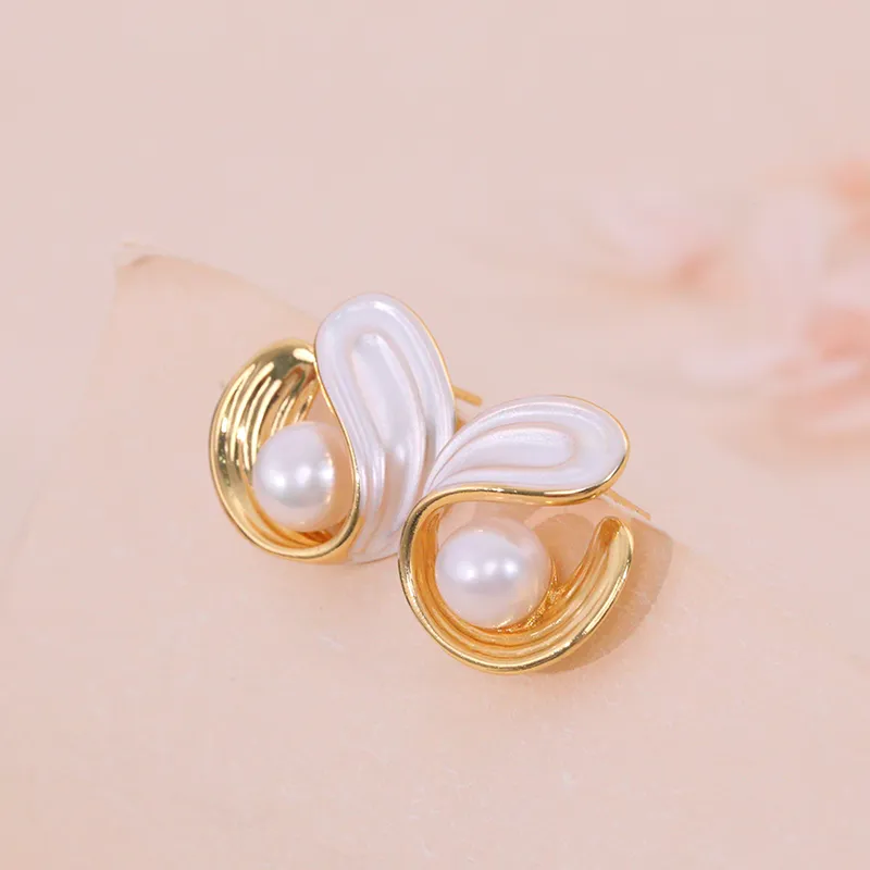 ZHENZHUAOMI Freshwater Pearl Stud Earrings Women's-2