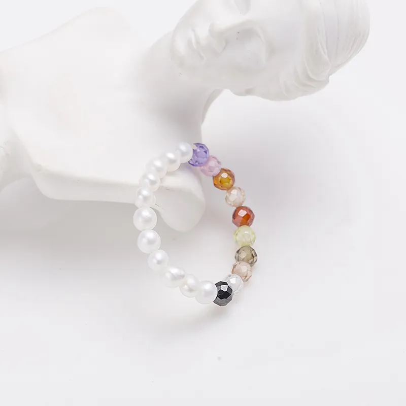 ZHENZHUAOMI Freshwater Pearl Rings Women's-3