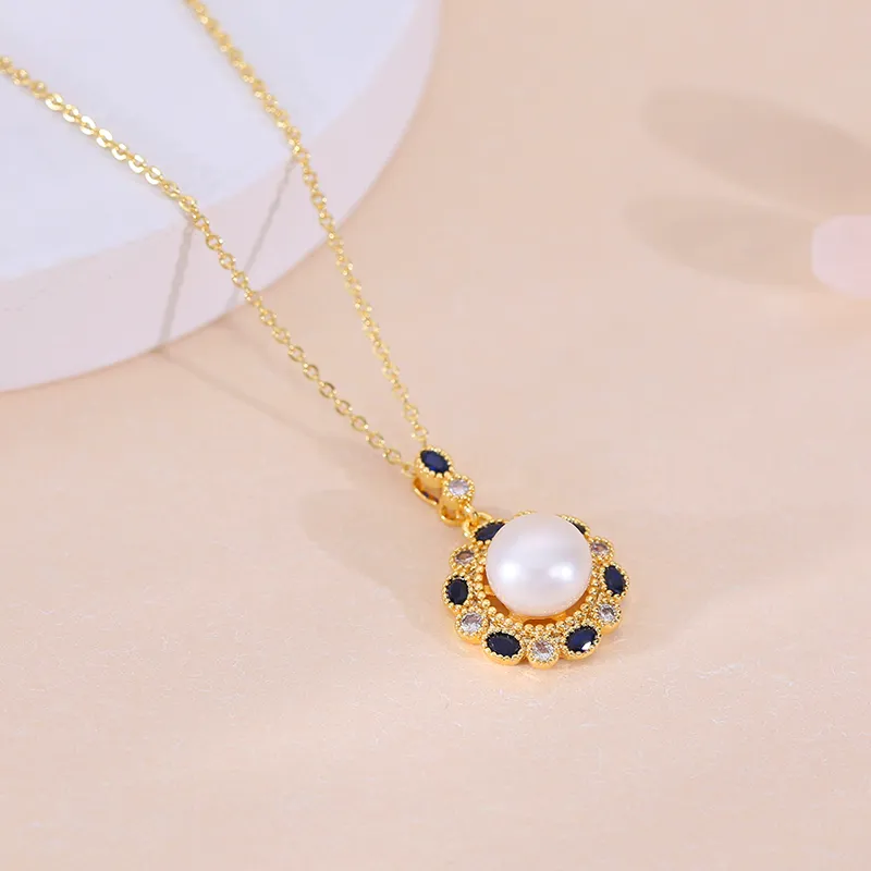 ZHENZHUAOMI Freshwater Pearl Necklaces Women's-3