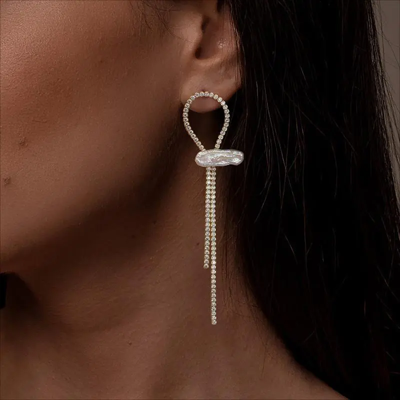 ZHENZHUAOMI Freshwater Pearl Drop Earrings Women's-4