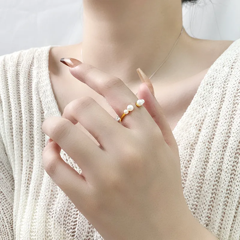 ZHENZHUAOMI Freshwater Pearl Rings Women's-2