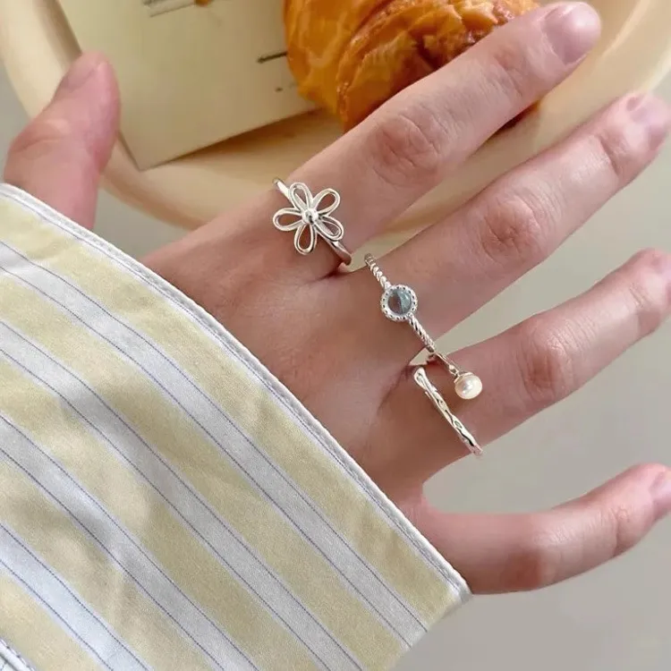 ZHENZHUAOMI Pearl Rings Women's-4