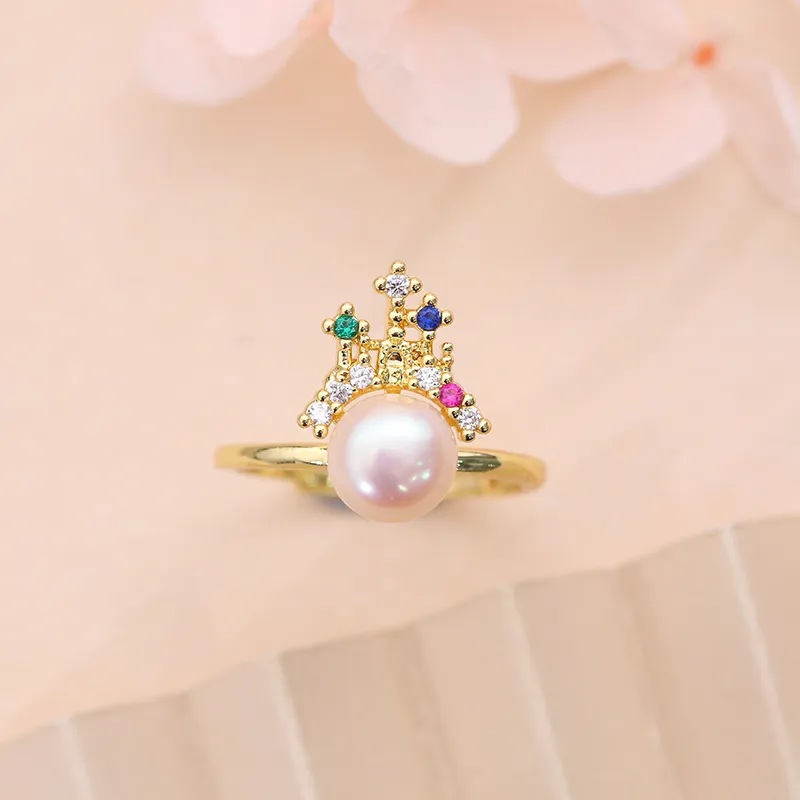 ZHENZHUAOMI Freshwater Pearl Rings Women's-1