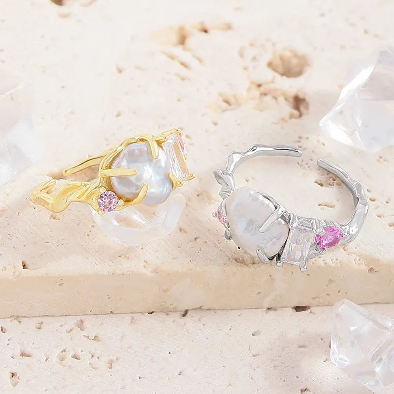ZHENZHUAOMI Pearl Rings Women's-4