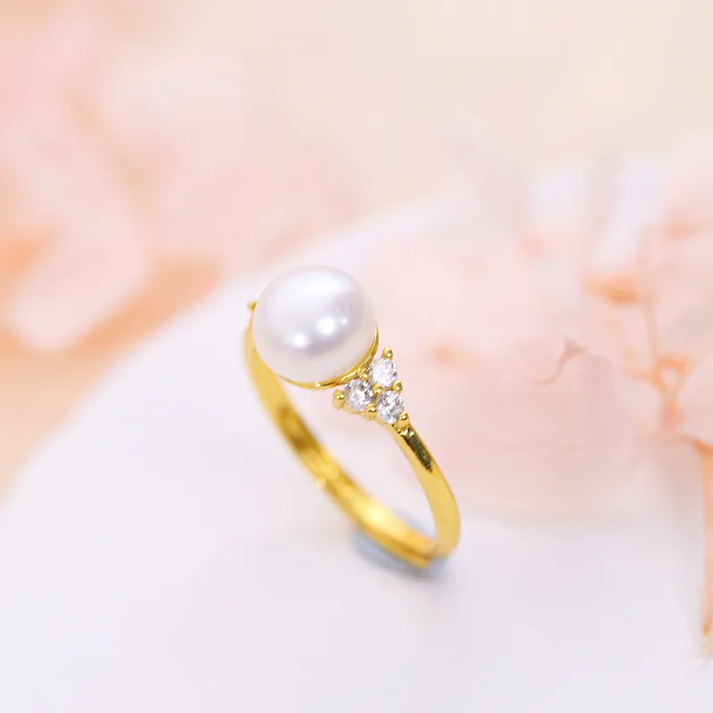 ZHENZHUAOMI Freshwater Pearl Rings Women's-2