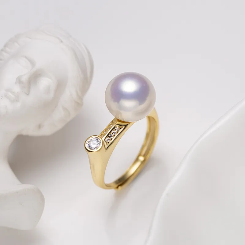 ZHENZHUAOMI Freshwater Pearl Pearl Rings Women's-2