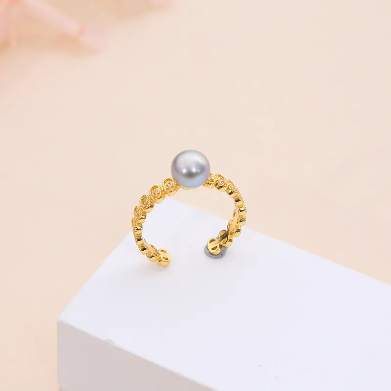 ZHENZHUAOMI Freshwater Pearl Pearl Rings Women's-3