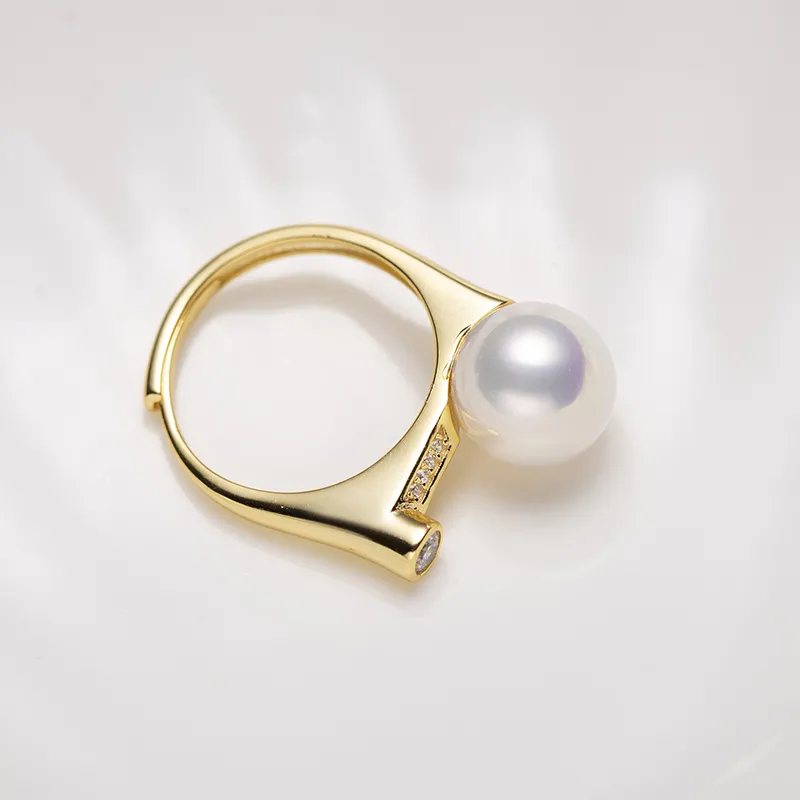 ZHENZHUAOMI Freshwater Pearl Pearl Rings Women's-1