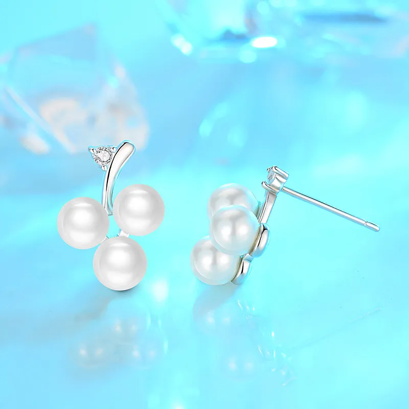 ZHENZHUAOMI Pearl Stud Earrings Women's-1