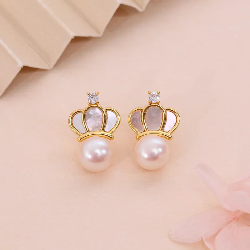 ZHENZHUAOMI Freshwater Pearl Earrings Women's-1