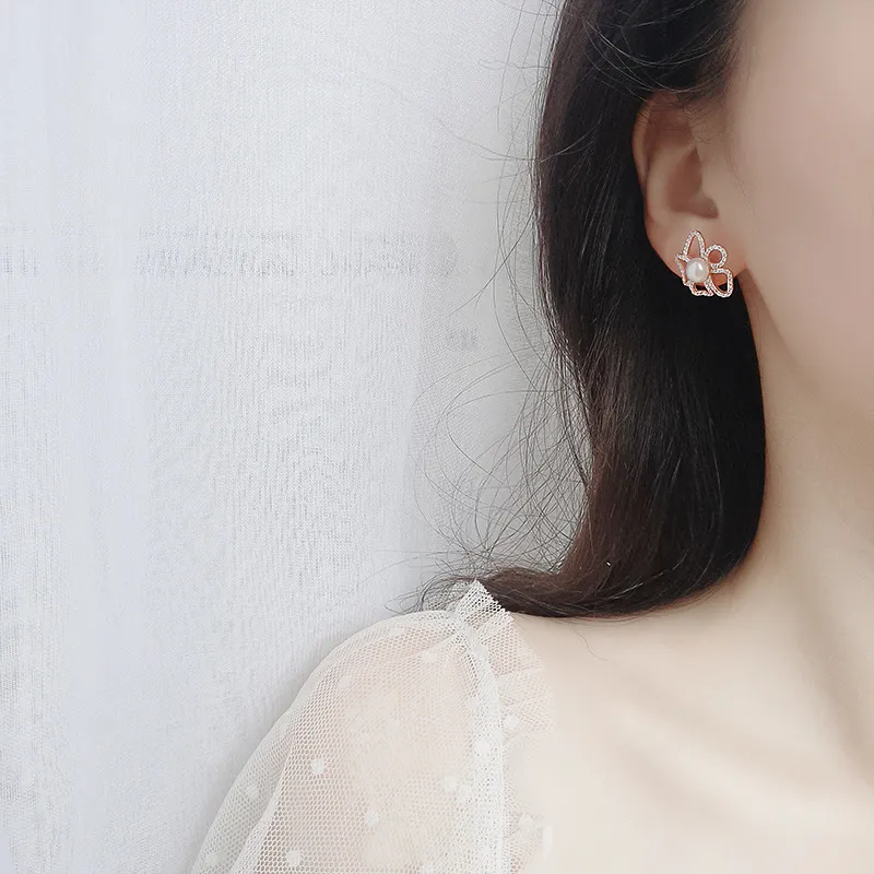 ZHENZHUAOMI Pearl Stud Earrings Women's-1
