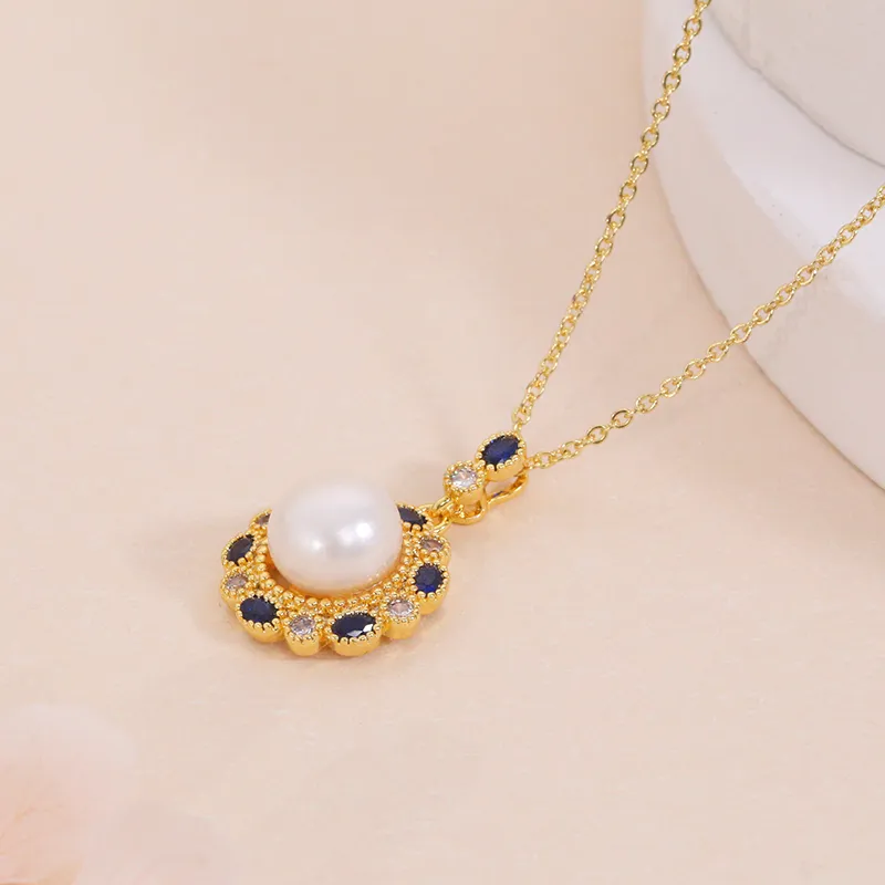 ZHENZHUAOMI Freshwater Pearl Necklaces Women's-4