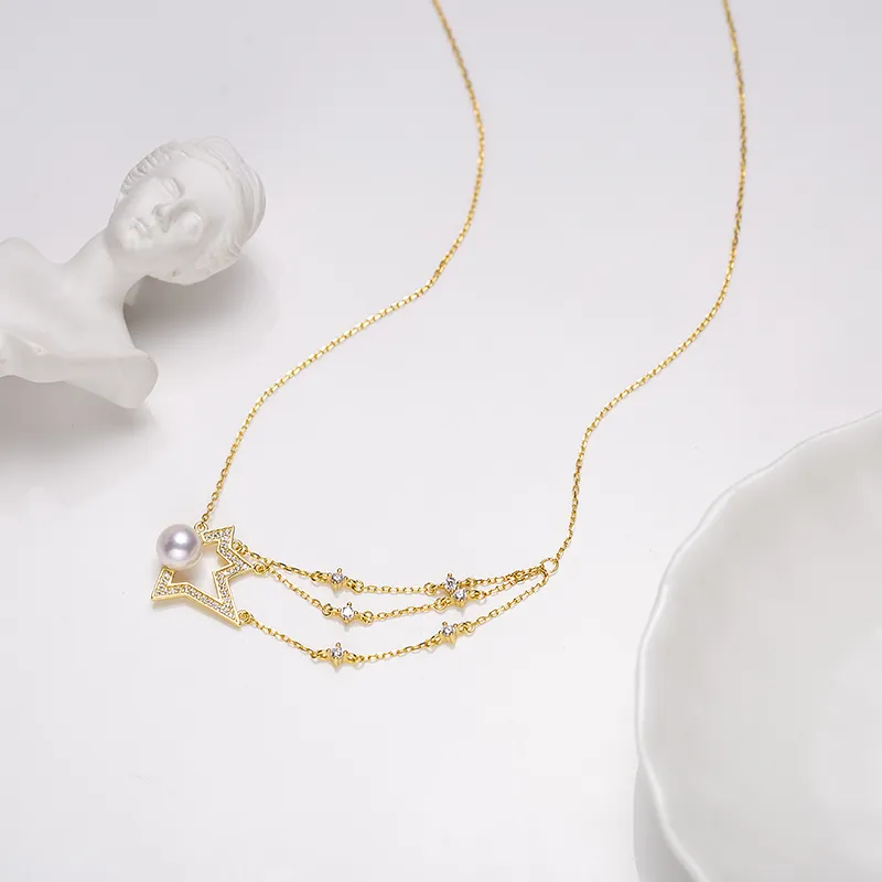 ZHENZHUAOMI Saltwater Pearl Necklaces Women's-3