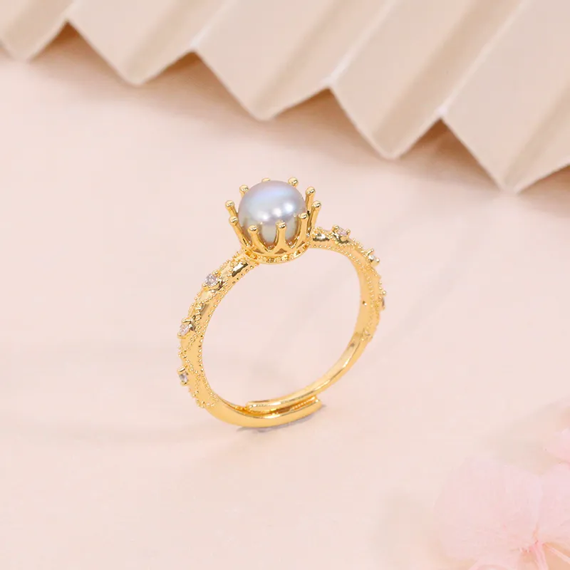 ZHENZHUAOMI Freshwater Pearl Rings Women's-4
