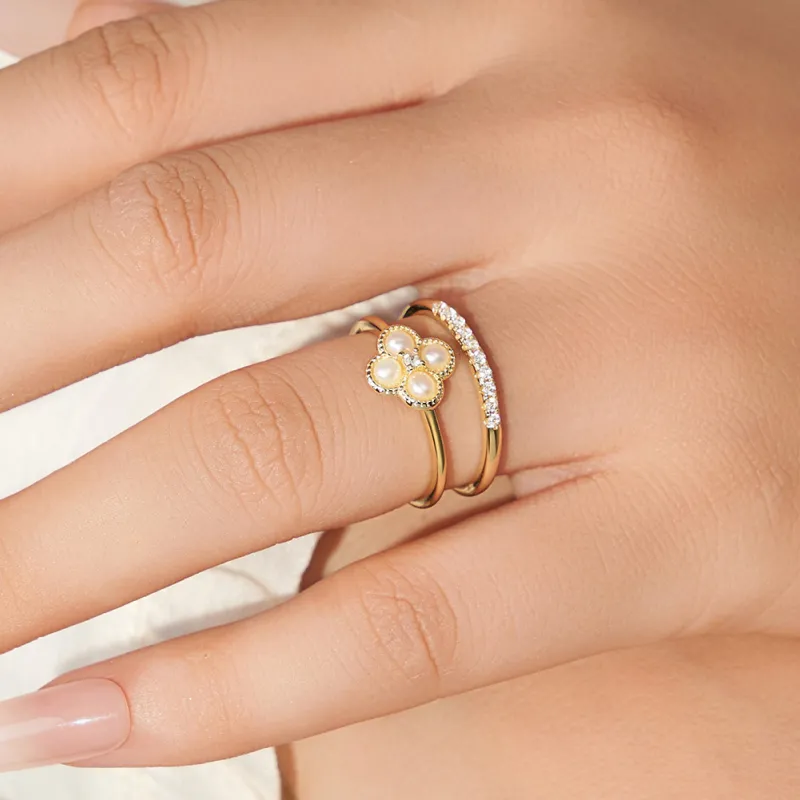 ZHENZHUAOMI Freshwater Pearl Rings Women's-4