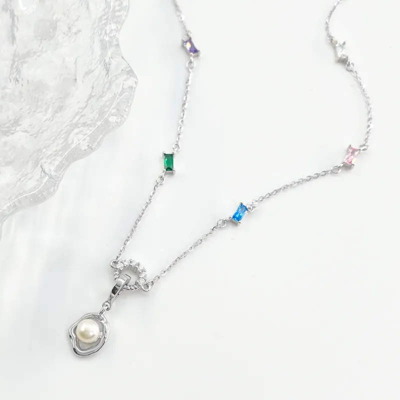 ZHENZHUAOMI Freshwater Pearl Necklaces Women's-5