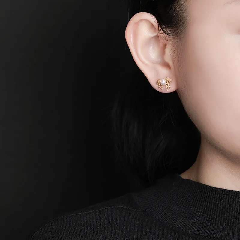 ZHENZHUAOMI Pearl Stud Earrings Women's-4
