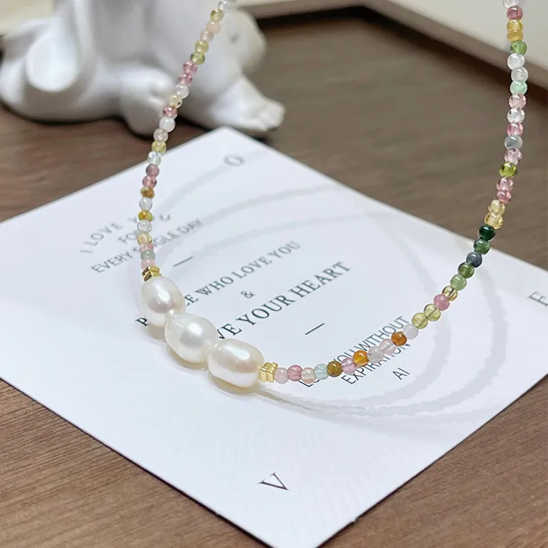ZHENZHUAOMI Pearl Collarbone Chain Necklace Women's-3