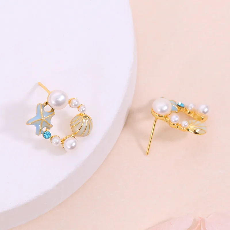 ZHENZHUAOMI Pearl Stud Earrings Women's-4