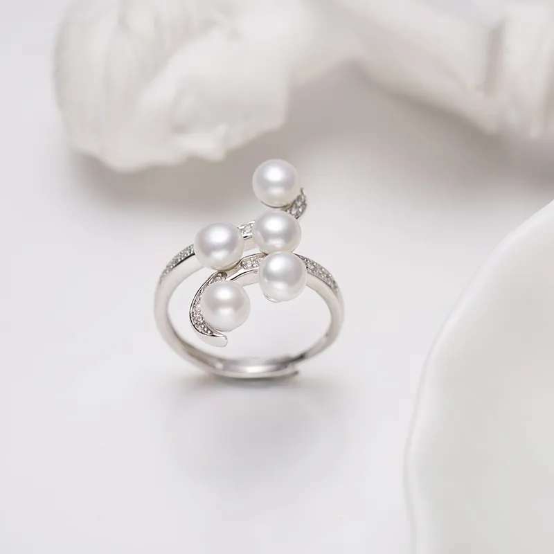 ZHENZHUAOMI Freshwater Pearl Rings Women's-3
