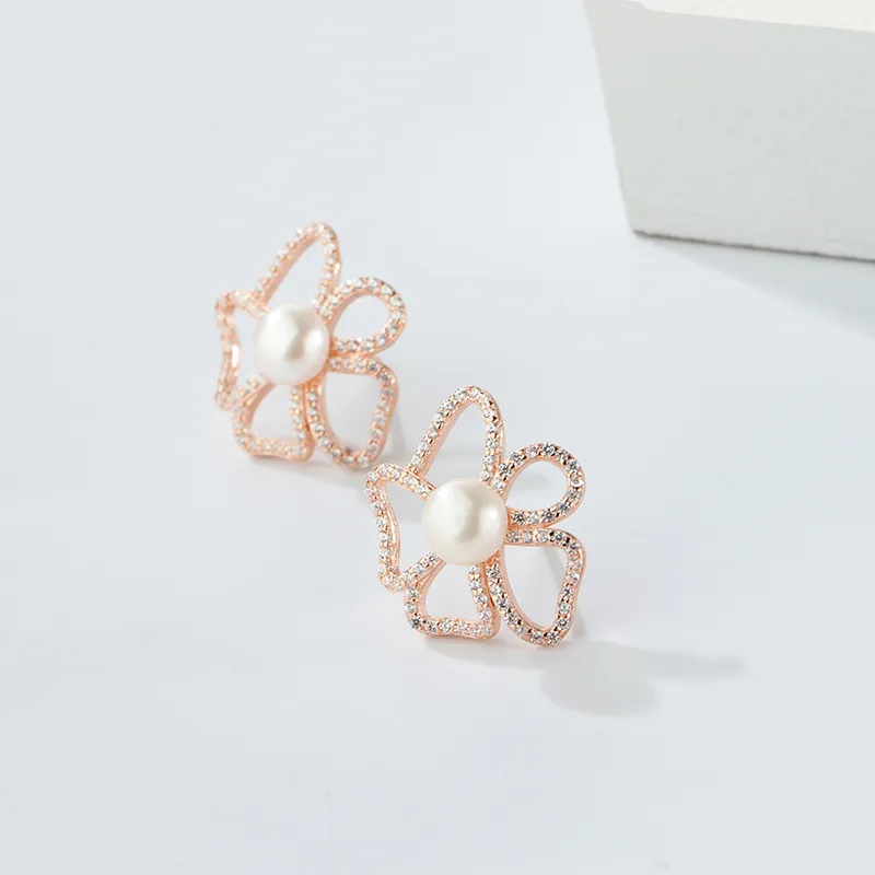 ZHENZHUAOMI Pearl Stud Earrings Women's-3