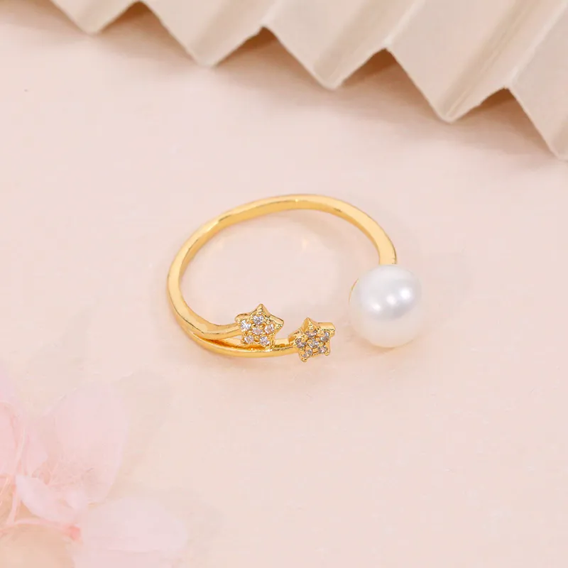 ZHENZHUAOMI Freshwater Pearl Rings Women's-4