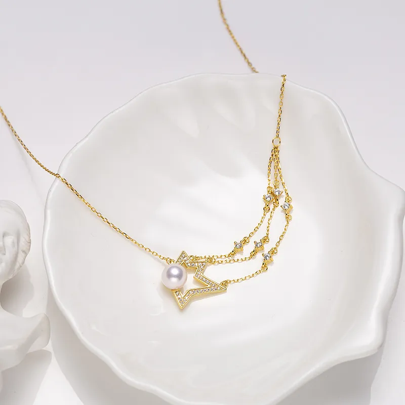 ZHENZHUAOMI Saltwater Pearl Necklaces Women's-2