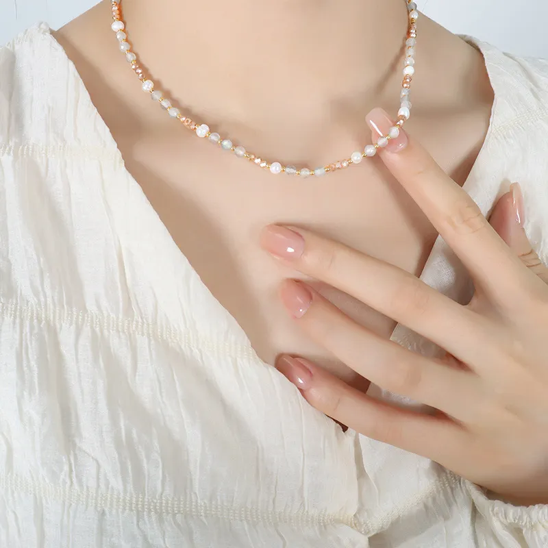 ZHENZHUAOMI Pearl Collarbone Chain Necklace Women's-2
