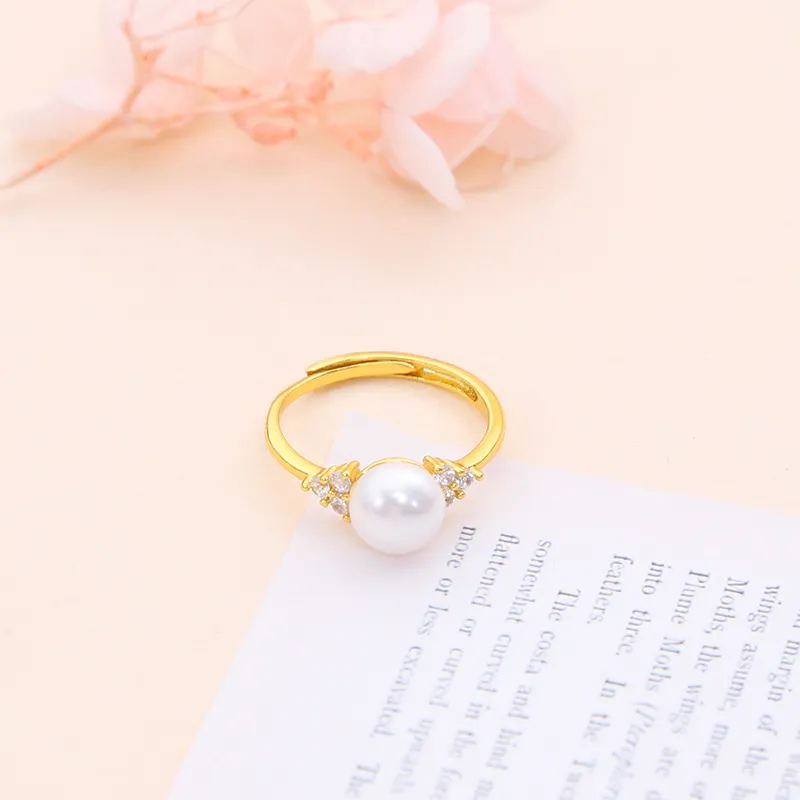 ZHENZHUAOMI Freshwater Pearl Rings Women's-3