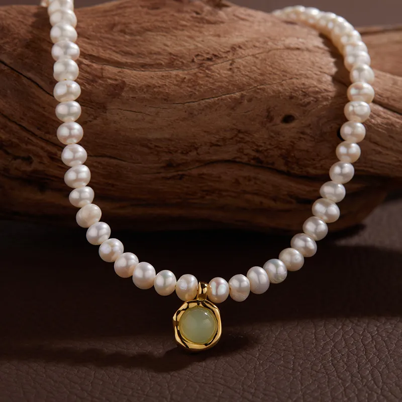 ZHENZHUAOMI Freshwater Pearl Necklaces Women's Gold-3
