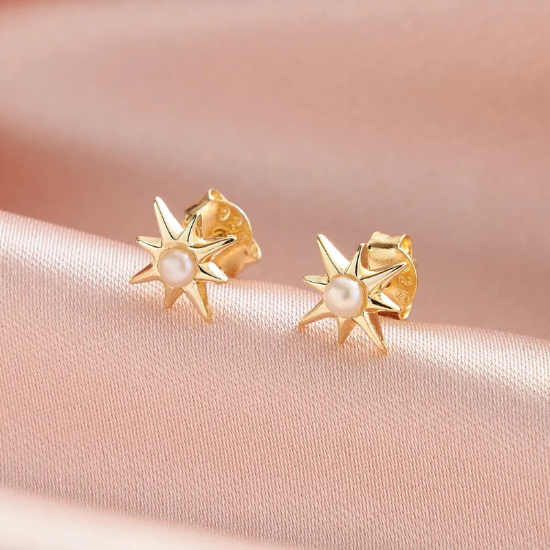 ZHENZHUAOMI Pearl Stud Earrings Women's-4