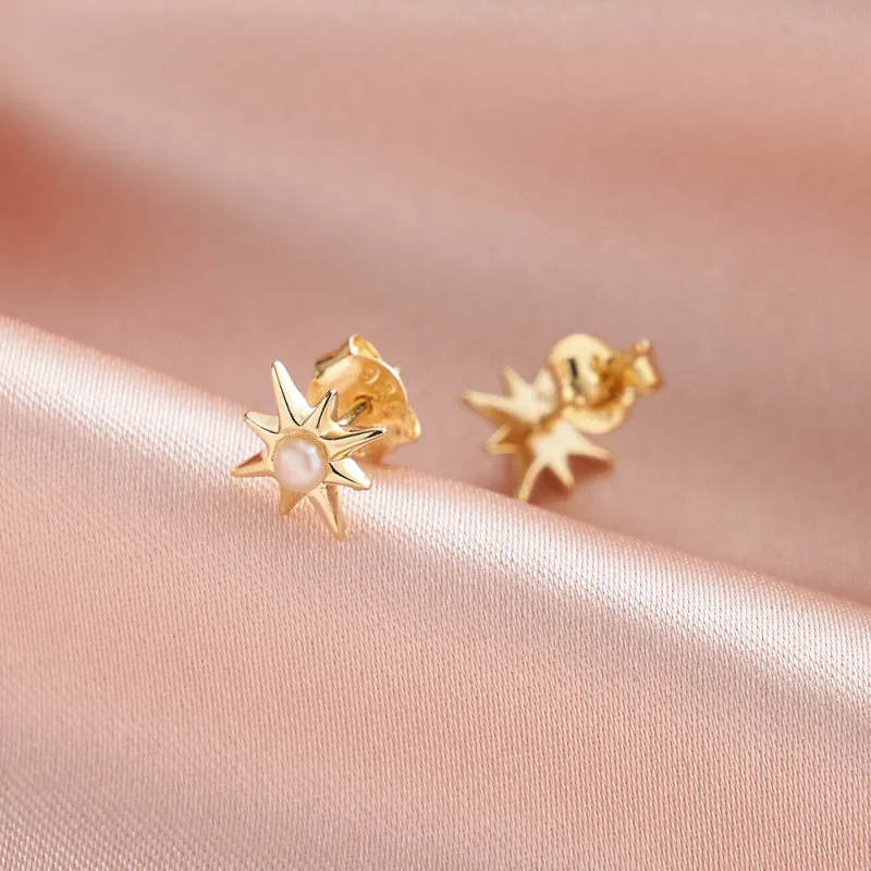 ZHENZHUAOMI Pearl Stud Earrings Women's-3