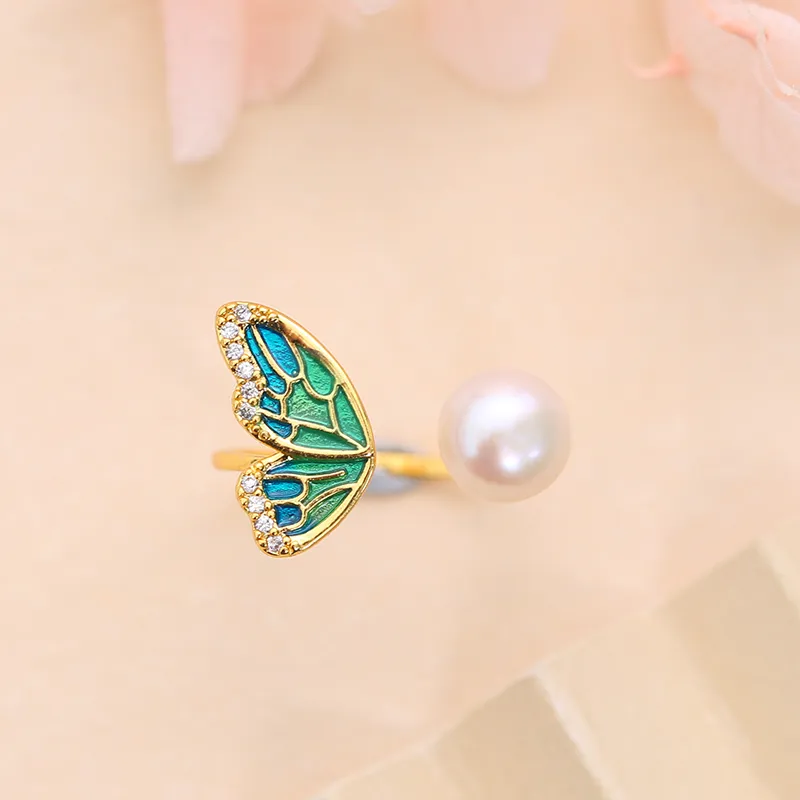 ZHENZHUAOMI Freshwater Pearl Rings Women's-1