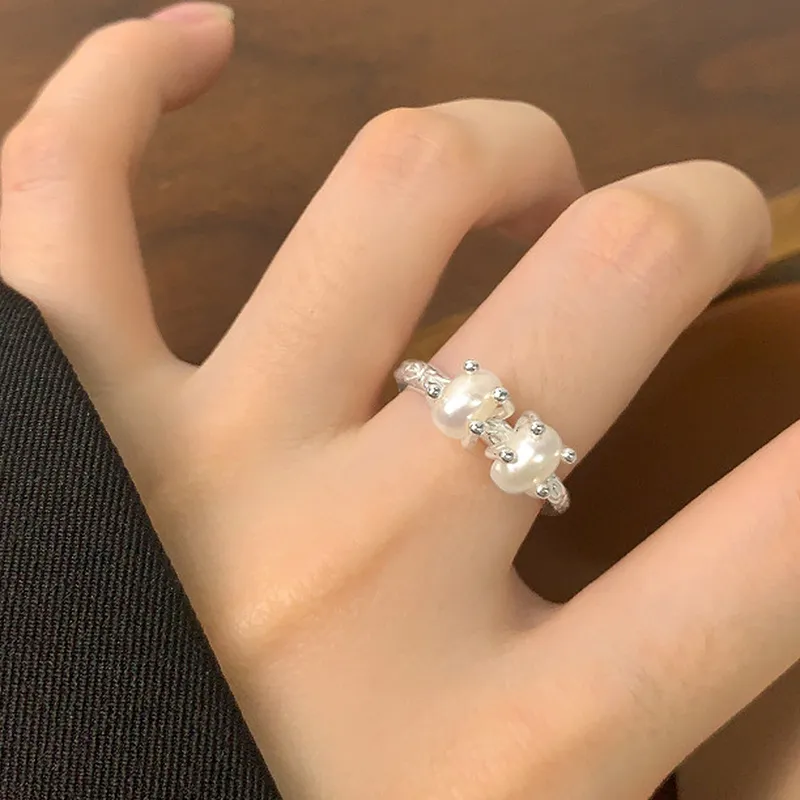 ZHENZHUAOMI Pearl Rings Women's-4