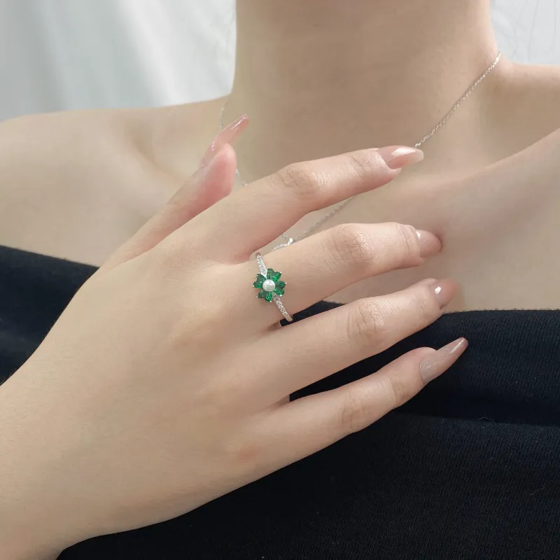 ZHENZHUAOMI Freshwater Pearl Rings Women's-7