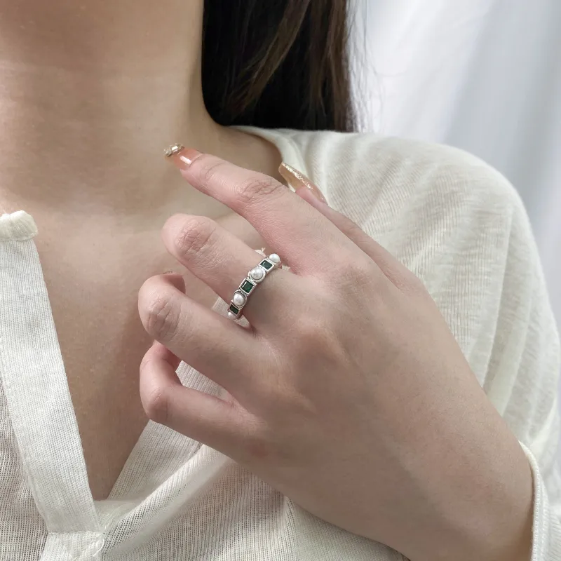 ZHENZHUAOMI Freshwater Pearl Rings Women's-9