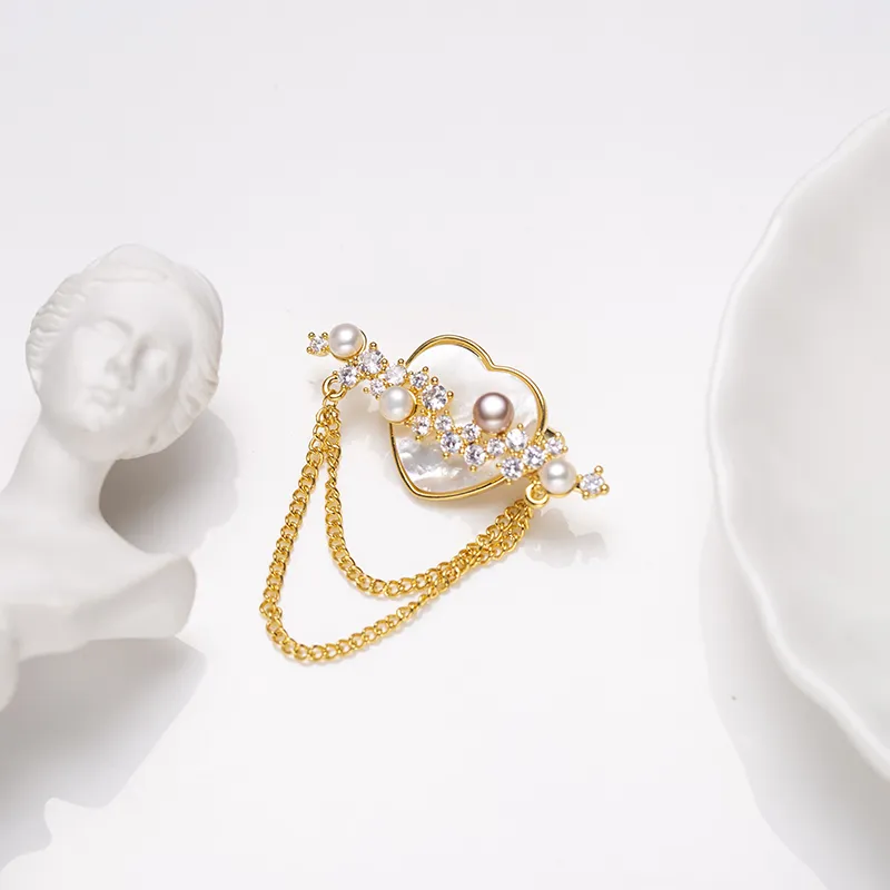 ZHENZHUAOMI Freshwater Pearl Brooches Women's-2