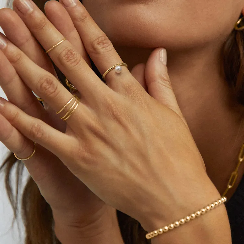 ZHENZHUAOMI Freshwater Pearl Rings Women's-1