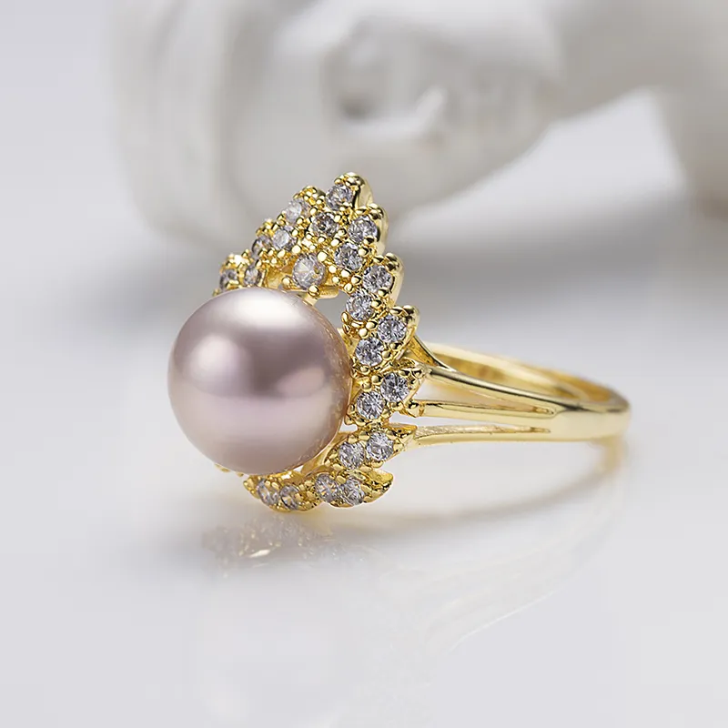 ZHENZHUAOMI Freshwater Pearl Rings Women's-4