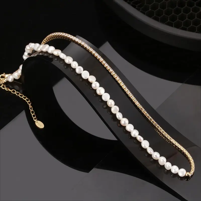 ZHENZHUAOMI Freshwater Pearl Necklaces Women's-2