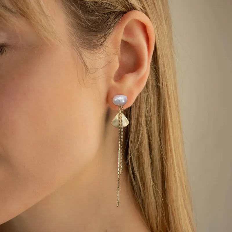 ZHENZHUAOMI Freshwater Pearl Drop Earrings Women's-3