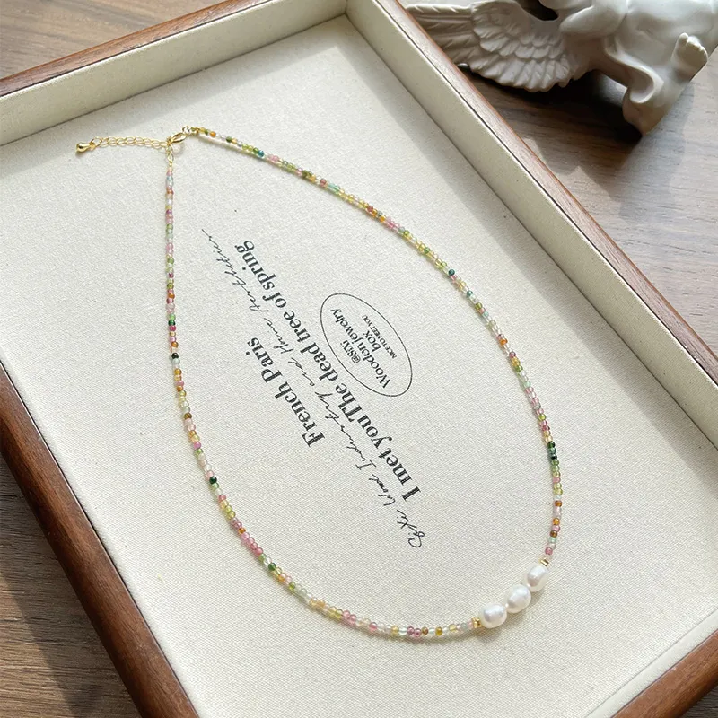ZHENZHUAOMI Pearl Collarbone Chain Necklace Women's-4