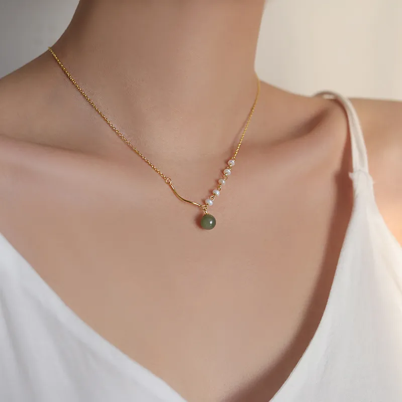 ZHENZHUAOMI Freshwater Pearl Pearl Necklace Collarbone Chain Women's-3