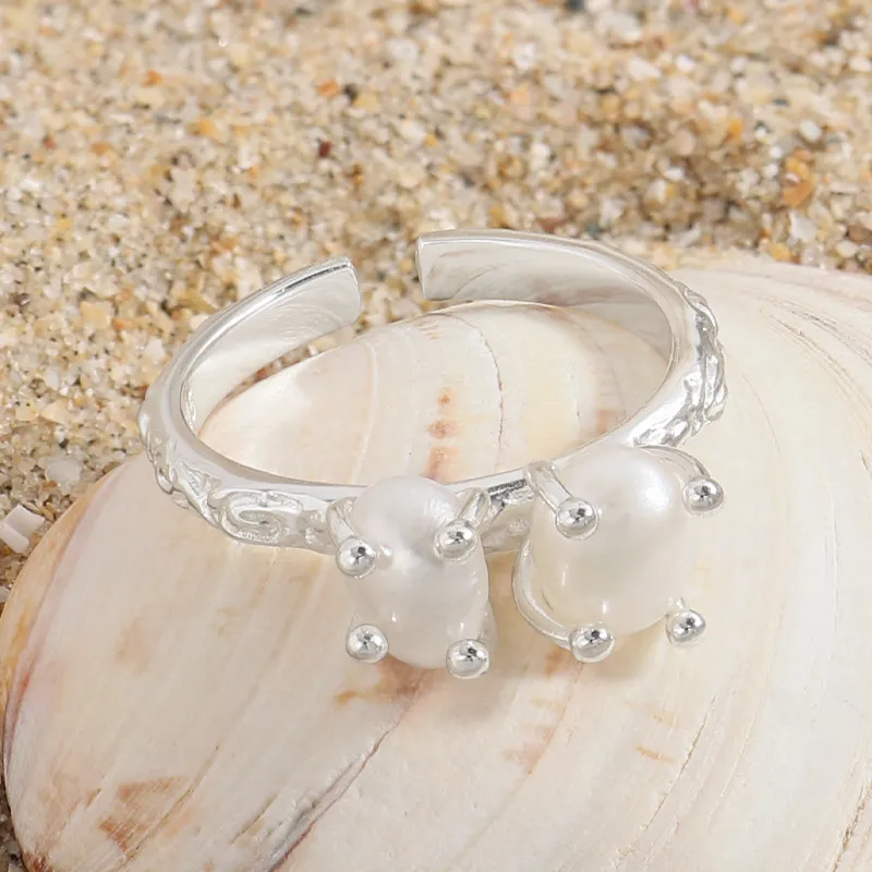 ZHENZHUAOMI Pearl Rings Women's-1