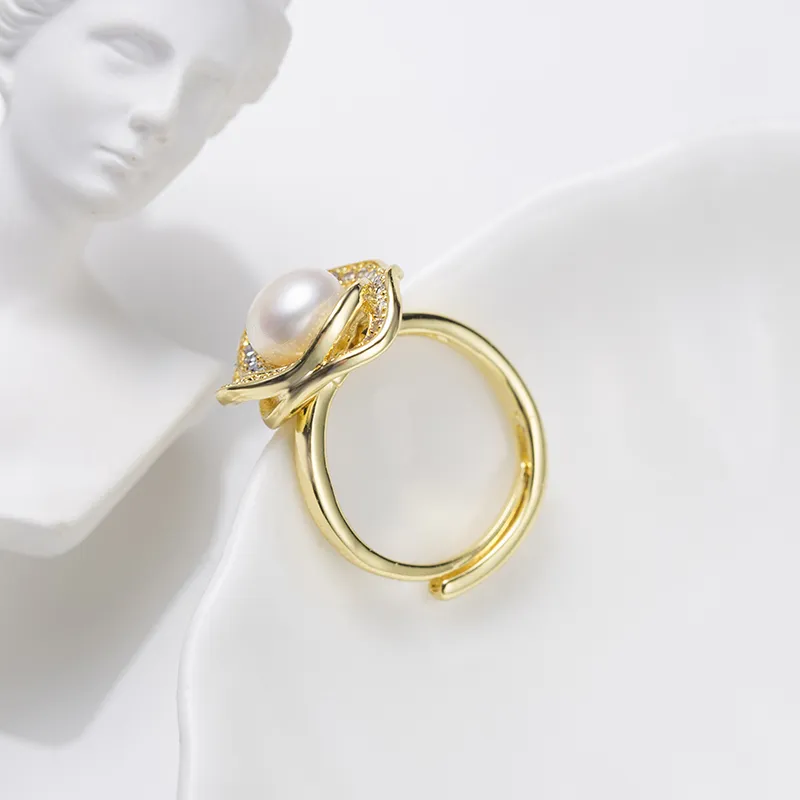 ZHENZHUAOMI Freshwater Pearl Rings Women's-1
