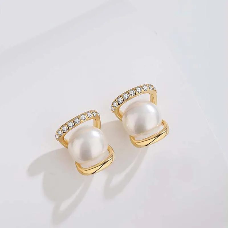 ZHENZHUAOMI Pearl Stud Earrings Women's-4