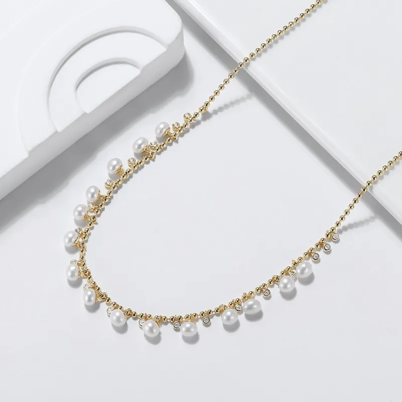ZHENZHUAOMI Freshwater Pearl Necklaces Women's-3