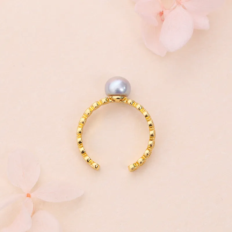 ZHENZHUAOMI Freshwater Pearl Pearl Rings Women's-2