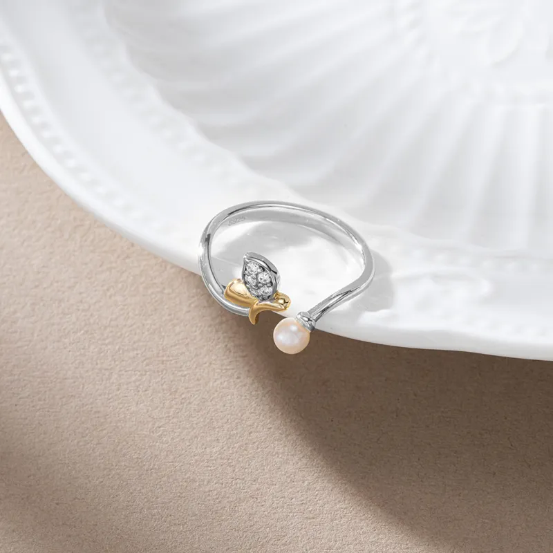 ZHENZHUAOMI Freshwater Pearl Rings Women's-4