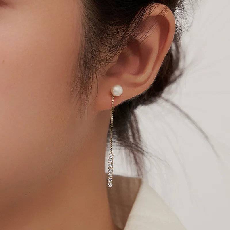 ZHENZHUAOMI Freshwater Pearl Earrings Women's-1